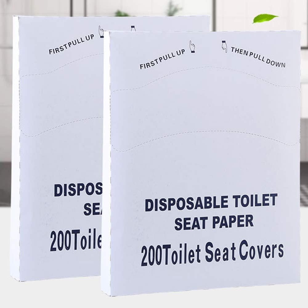 Disposable Toilet Seat Covers for Travel - 200 Count Biodegradable & Flushable, Self-Dissolving Seat Cover for Public Restroom, Fits in Standard Dispensers | for Adults and Kids Travel, Public Restroom Sanitation, Hotels, Bed and Breakfast Owners image number 4