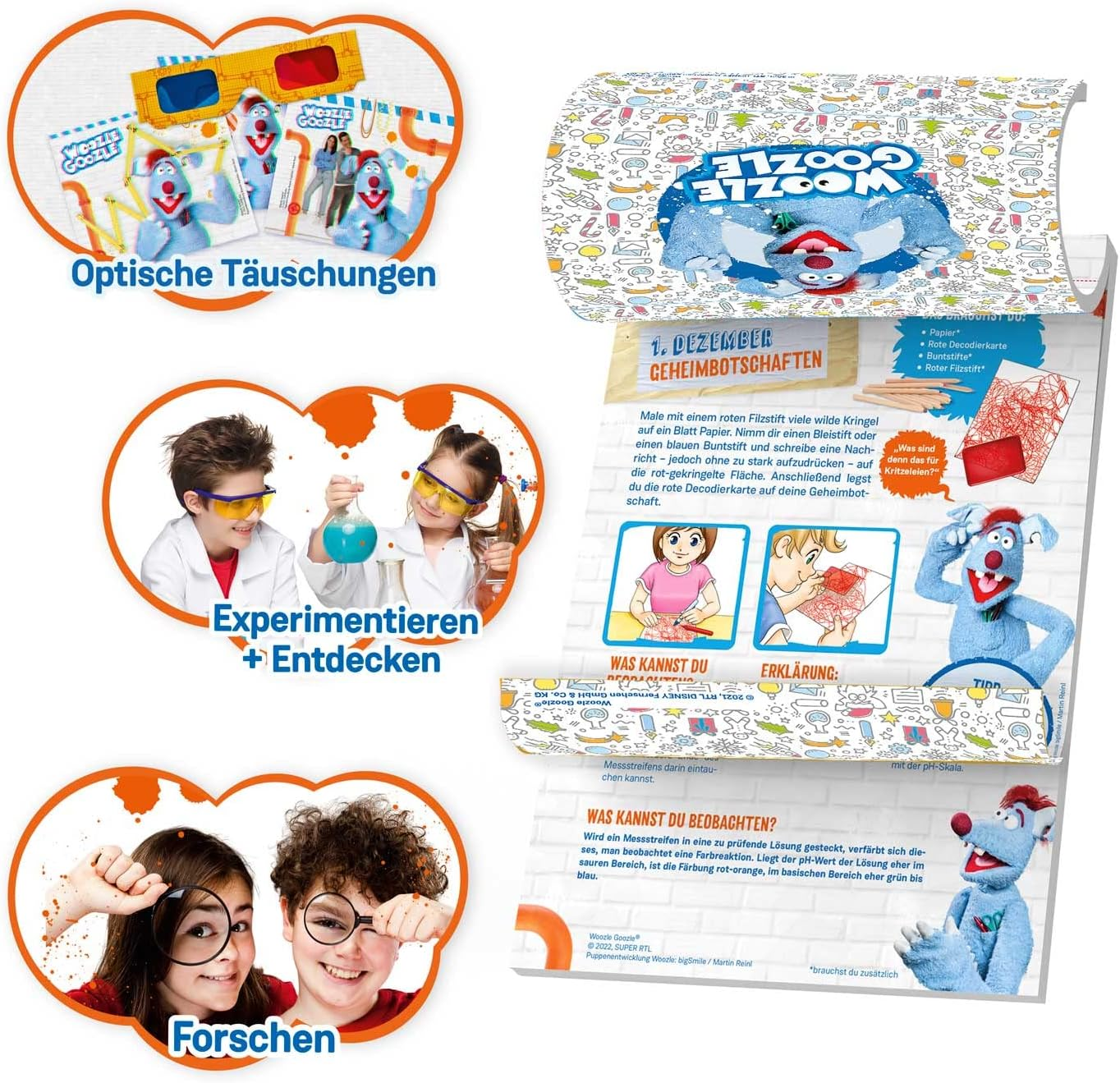 CRAZE Advent Calendar Wooz 2021 Children'S Experiments for Children from 8 with Figures Toy Christmas Calendar Gifts for Girls and Boys 24683 image number 3