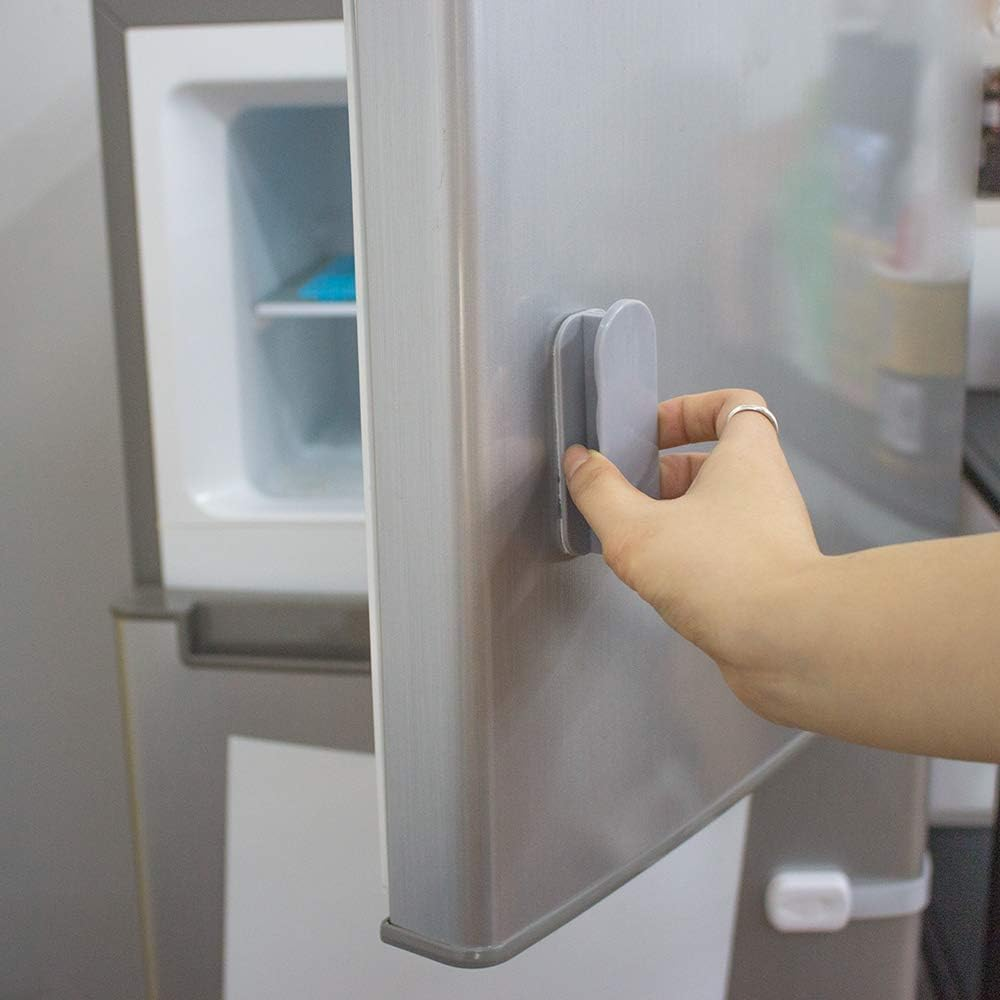 Dailytreasures 4Pcs Self-Stick Instant Cabinet Drawer-Humanity Handle Helper Auxiliary for Kitchen Cabinet Knobs Drawer Window Sliding Door-Wardrobe Self-Stick Push Pull Helper Stick-On Handles(Gray) image number 6