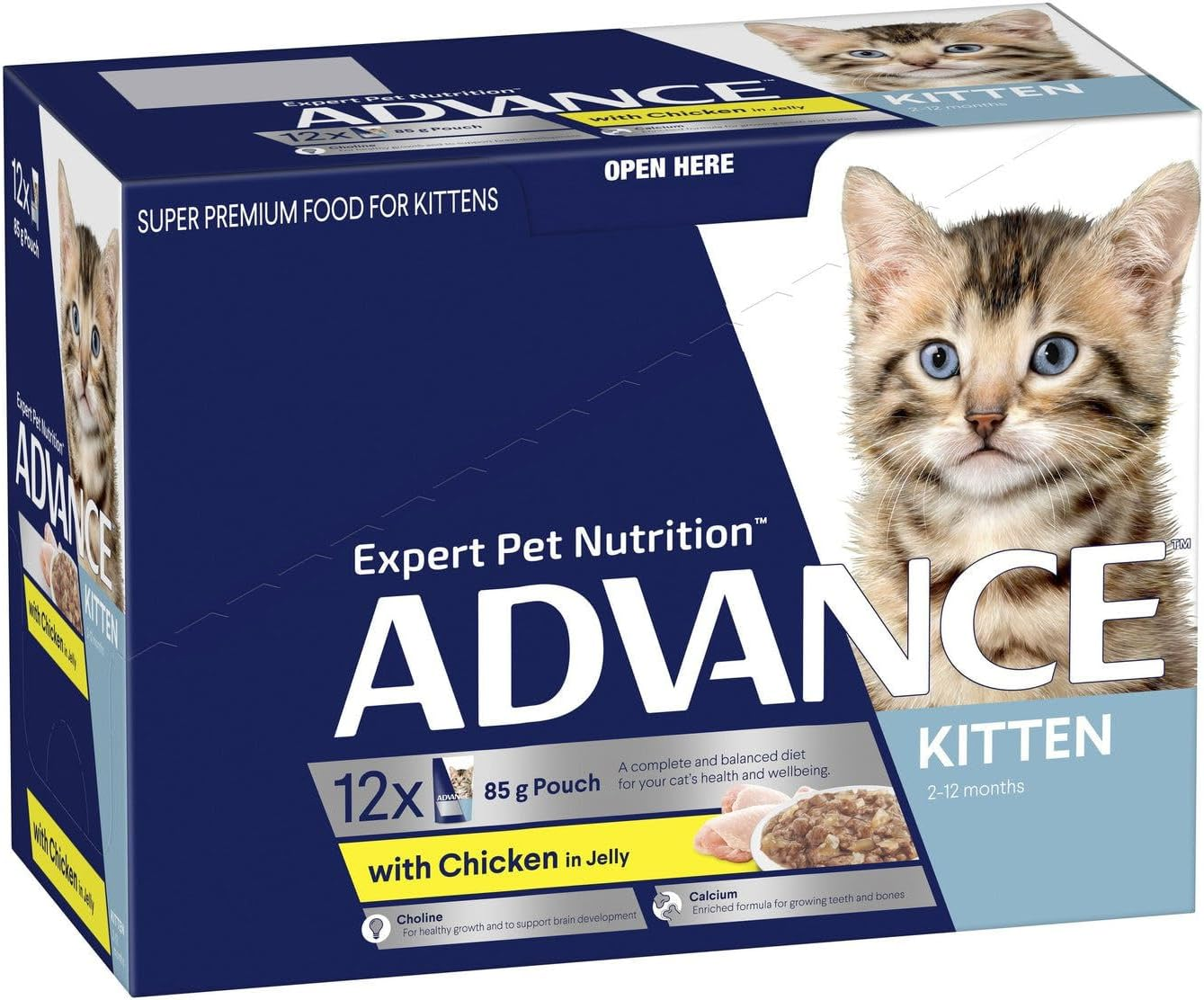 Advance Chicken in Jelly Kitten Wet Food 85 G (Pack of 12) image number 2