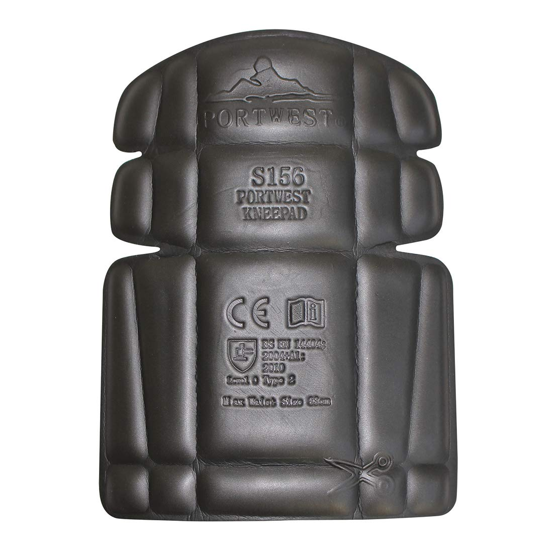 Portwest S156 Heavy Duty Durable Construction Thick Padding Protective Knee Pad Black