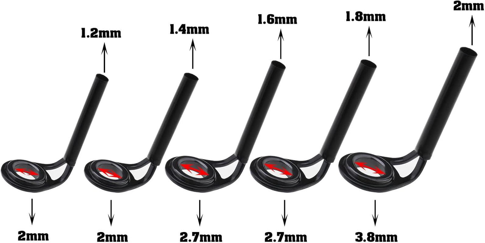 VGOL 15Pcs Fishing Line Spinning Guide Eyes Rings Fishing Rod Tip Repair Kit Fishing Rod Guide Various Size Tip Fishing Supplies for Saltwater Freshwater image number 6