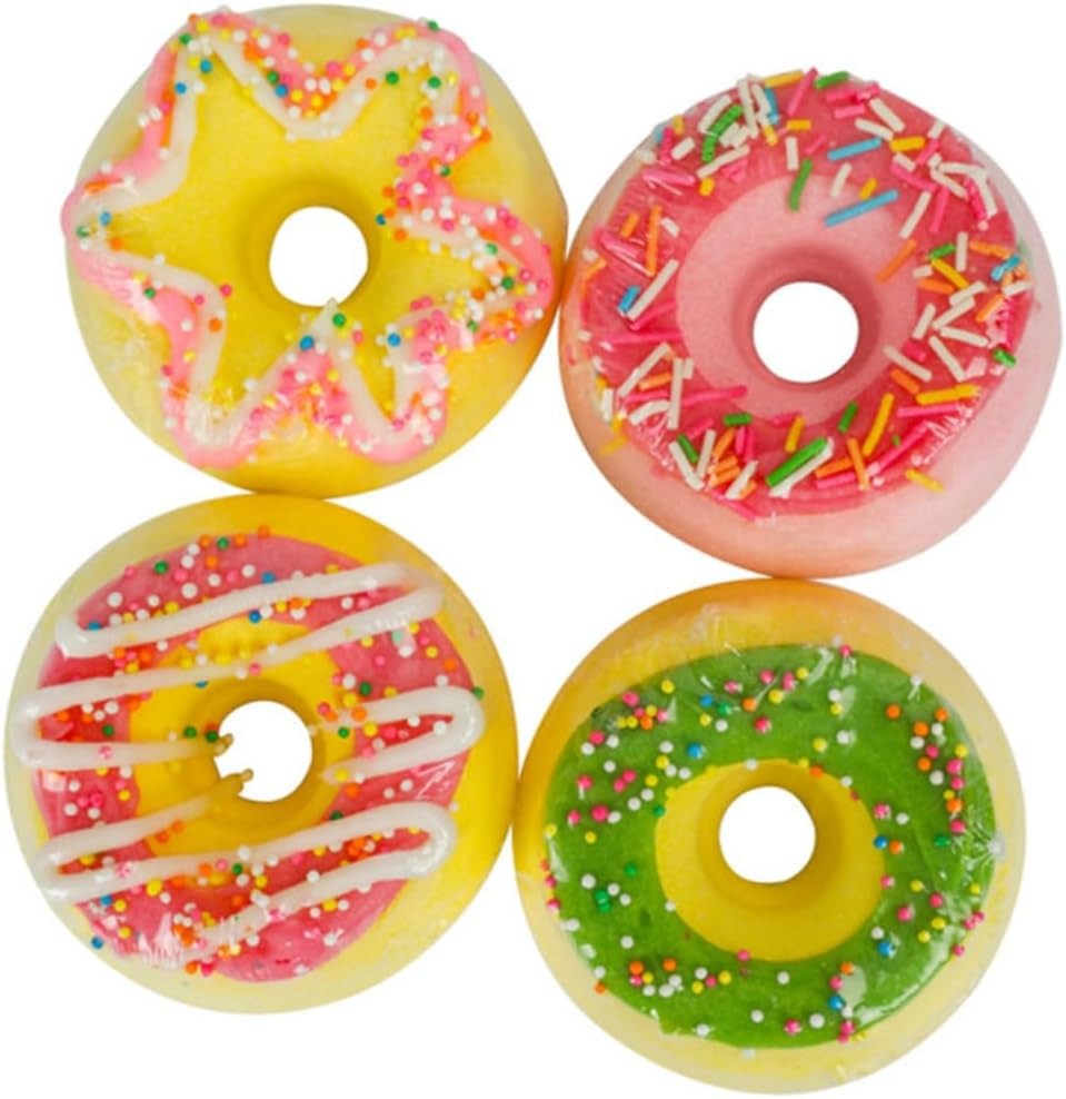 FOYTOKI Doughnut Shape Shower Bombs 4Pcs Set 100G Moisturizing Bath Balls Essential Oils for Spa and Relaxation Random Style image number 2