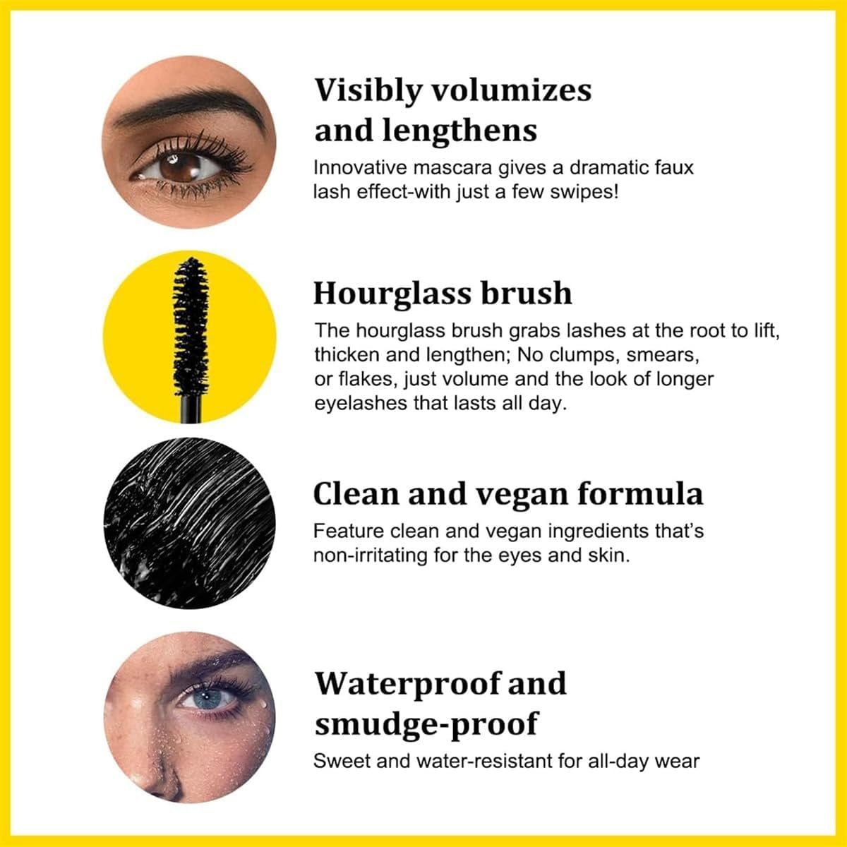 Bubble Mascara-Smudge-Proof, Clump-Proof, Waterproof, Volume and Length Formula for Bold, Can Be Layered to Boost Curl (1Pcs) image number 4