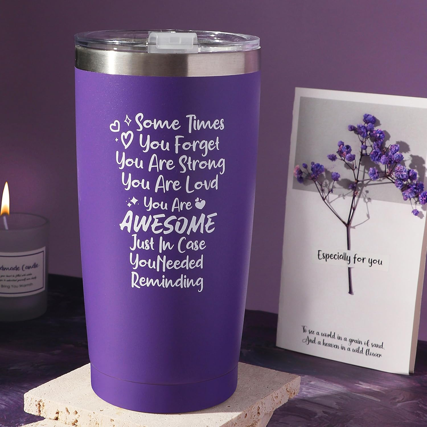 Birthday Gifts for Women, Spa Gift Basket Set for Best Friends Female Her Sister Mom Wife Girlfriend Nurse, Gift Ideas for Mothers Day, Valentines Day, 20 Oz Stainless Steel Tumbler Set image number 3