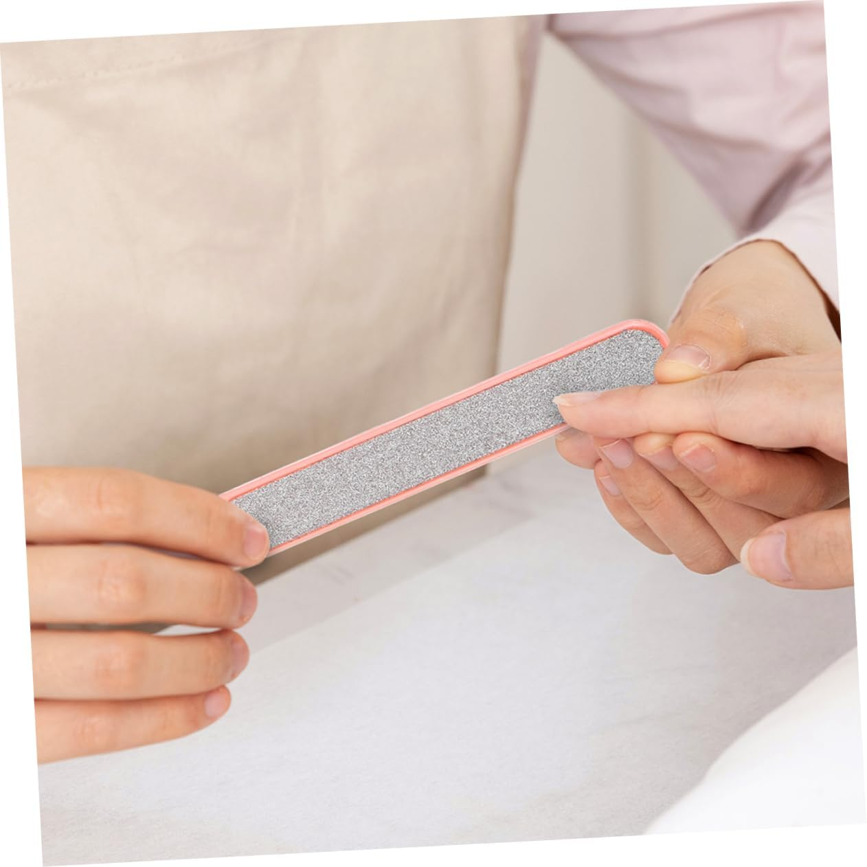 BESTYASH 3Pcs Natural Thick Fingernail Files Coarse Grit Nail File Nail Buffer Travel for Women image number 1