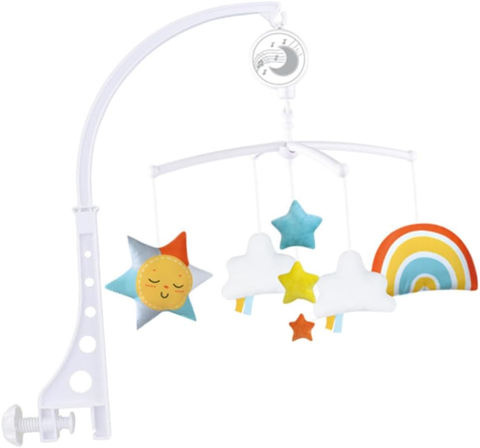 1 PC Rainbow Musical Bed Bell Rattle Multi Purpose Soft Plaything for Nursery Encourages Hand Eye Coordination and Happy Mood image number 5