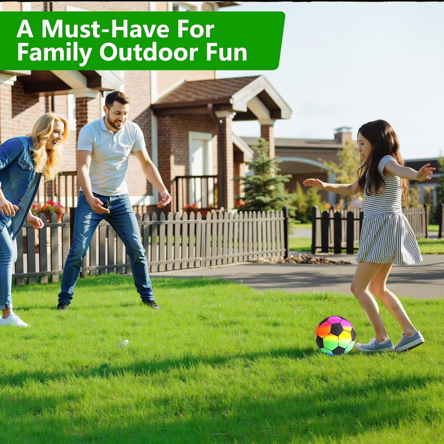 YIMETOP Pack of 4 Rainbow Ball Children, PVC Football Children and Adults, Inflatable Balls with Pump, 21 Cm Children'S Ball Rainbow Ball Water Ball, Football for Indoor and Outdoor Play Ball Children image number 3