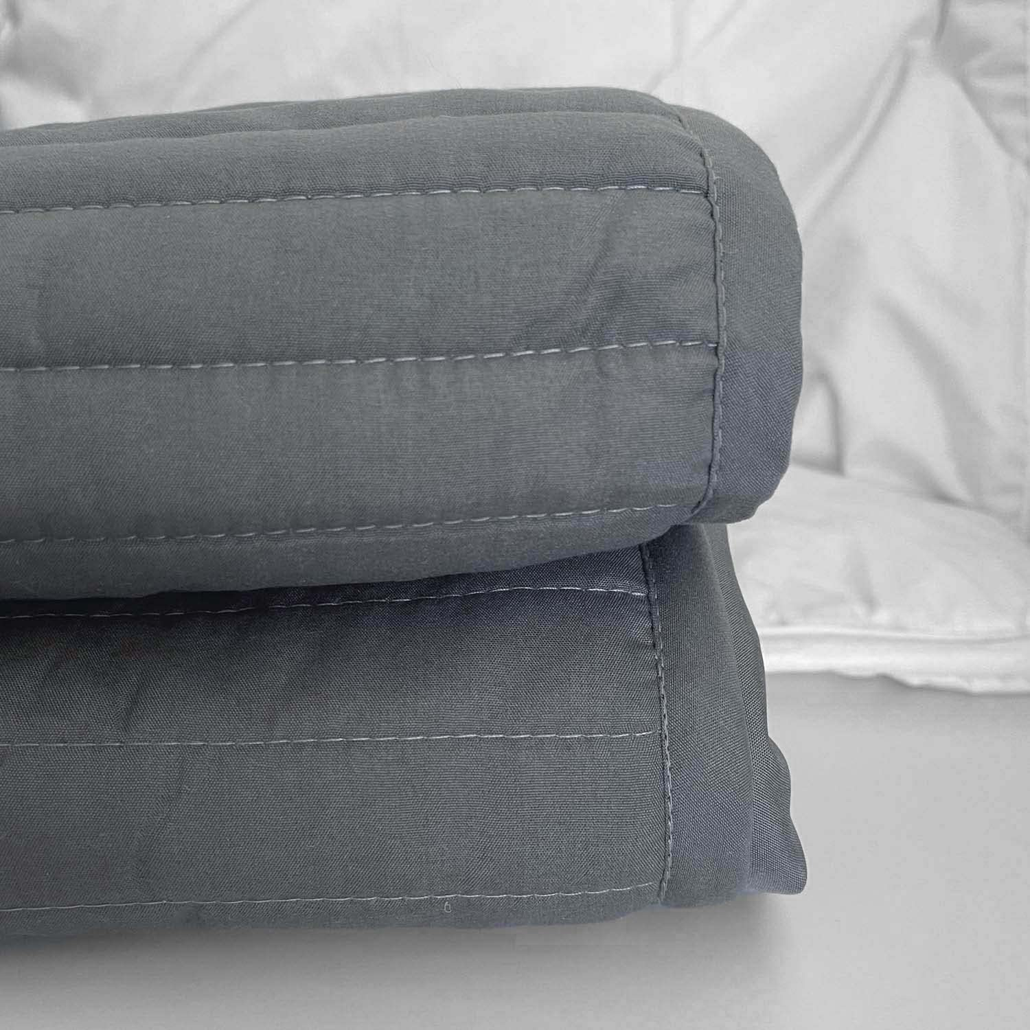 Luxton Quilted Bed Valance, Grey Color, Stretchable Fully Fitted Bed Skirt (Queen Size, Grey) image number 2