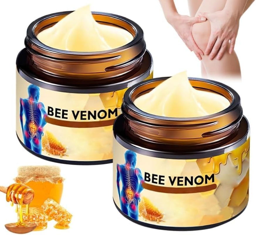 2PCS Bee Venom Cream,Bee Venom Advanced Joint and Bone Cream,Bee Venom Joint Gel, Advanced Professional New Bee Venom Professional Cream，For Back, Neck, Hands, Knee