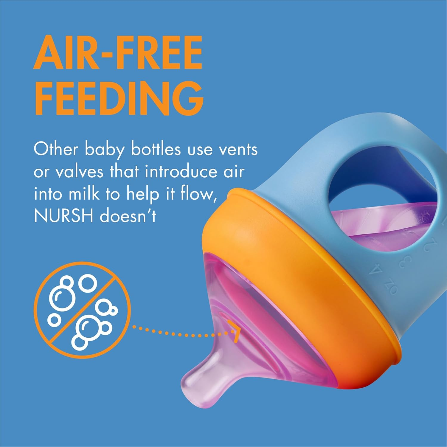 Boon Nursh Silicone Pouch Baby Bottles, 4 Oz Capacity, Color Block (Pack of 3)