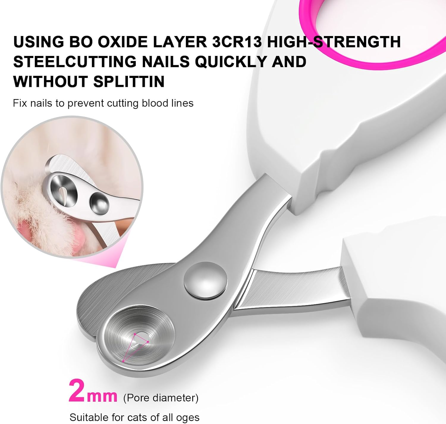 Cat Specific Nail Clipper, Avoiding Excessive Cutting, Suitable for Beginners. It Can Also Be Used for Small Animals Such as Birds, Hamsters, Rabbits, Hedgehogs, Ferrets, Guinea Pigs, Etc. image number 3