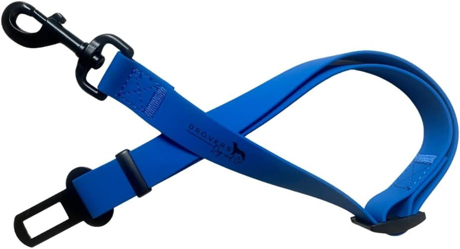 DROVERS Dog and Co Biothane Seat Belt Strap - Adjustable- Dogs- Puppies- Pet Seat Belt Tether - Universal Seat Belt (Pink)