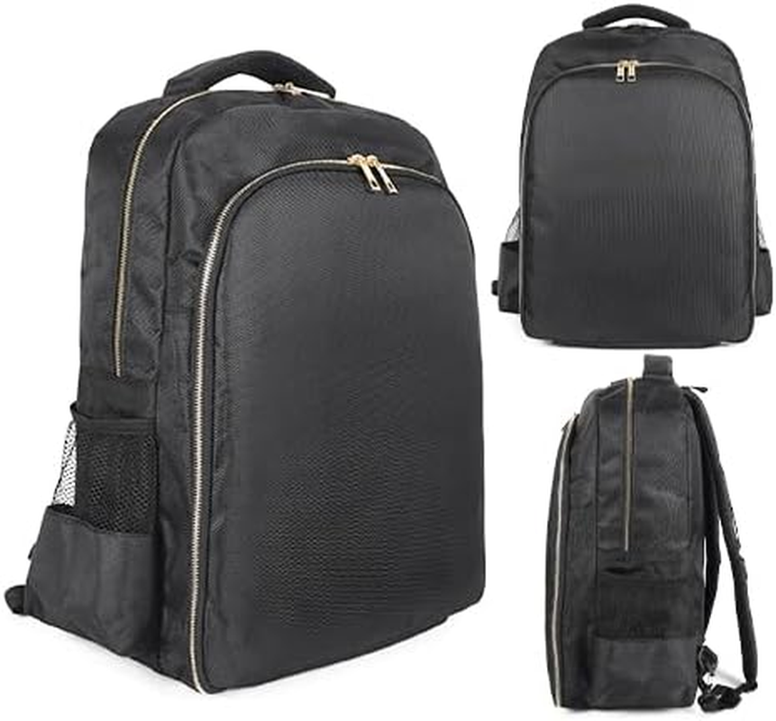 AIHOPESTO Barber Travel Backpack (Black, 17.7 X 12.6 X 7.5 Inches), Air Cushion Design, Waterproof, High Capacity for Clippers and Supplies, Black, 17.7" X 12.6"X 7.5", Backpack,Travel image number 4