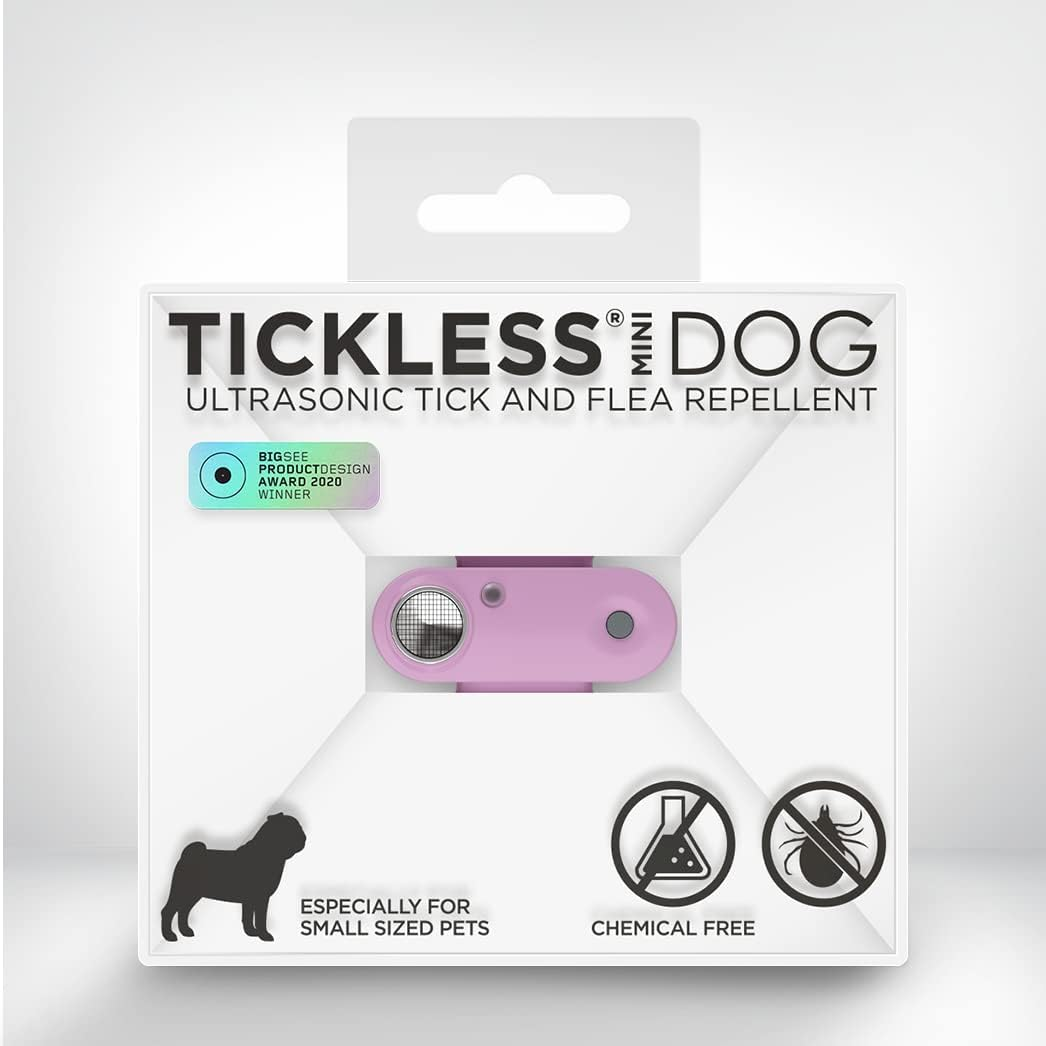 Tickless Mini Dog - Chemical Free Natural Ultrasonic Flea and Tick Repellent for Dogs - Marigold