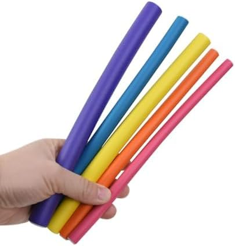30 Pieces Flexi Curling Rods No Heat Hair Curlers 9.45 Inch Hair Curlers for Short, Medium and Long Hair (5 Colors) image number 2