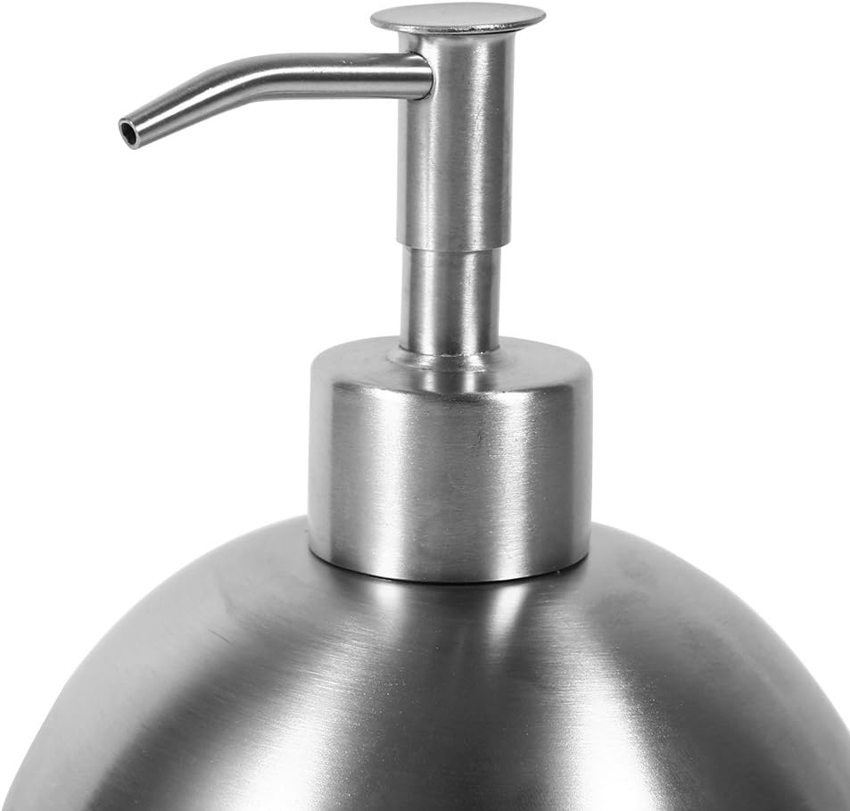 Stainless Steel Bath Accessory for Shower Gel Lotion Shampoo Dispenser 500Ml Ball Shaped Kitchen Hand Soap Container Durable Corrosion Resistant Pump Design