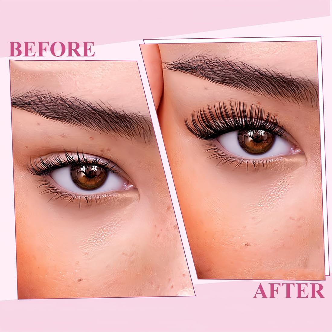 CATOR 640 Piece Eyelash Extensions, Lash Extension Set, Eyelash Extensions Set, Artificial Eyelashes, Natural DIY Eyelash Extension Cluster Eyelashes, Individual Lashes Kit, Mink Eyelashes, Fluffy