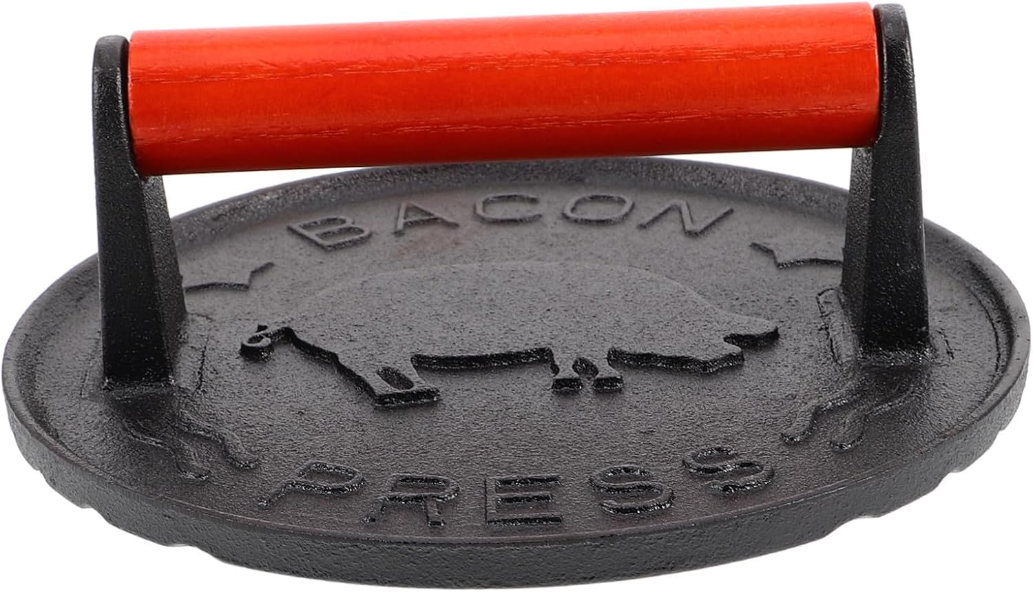 DECHOUS Cast Iron Grill Press with Wooden Handle Nonstick Hamburger Smasher for Griddle Frying Pan and Grill Use Manual Meat Press Kitchen Gadget for Indoor Outdoor BBQ Cooking image number 4