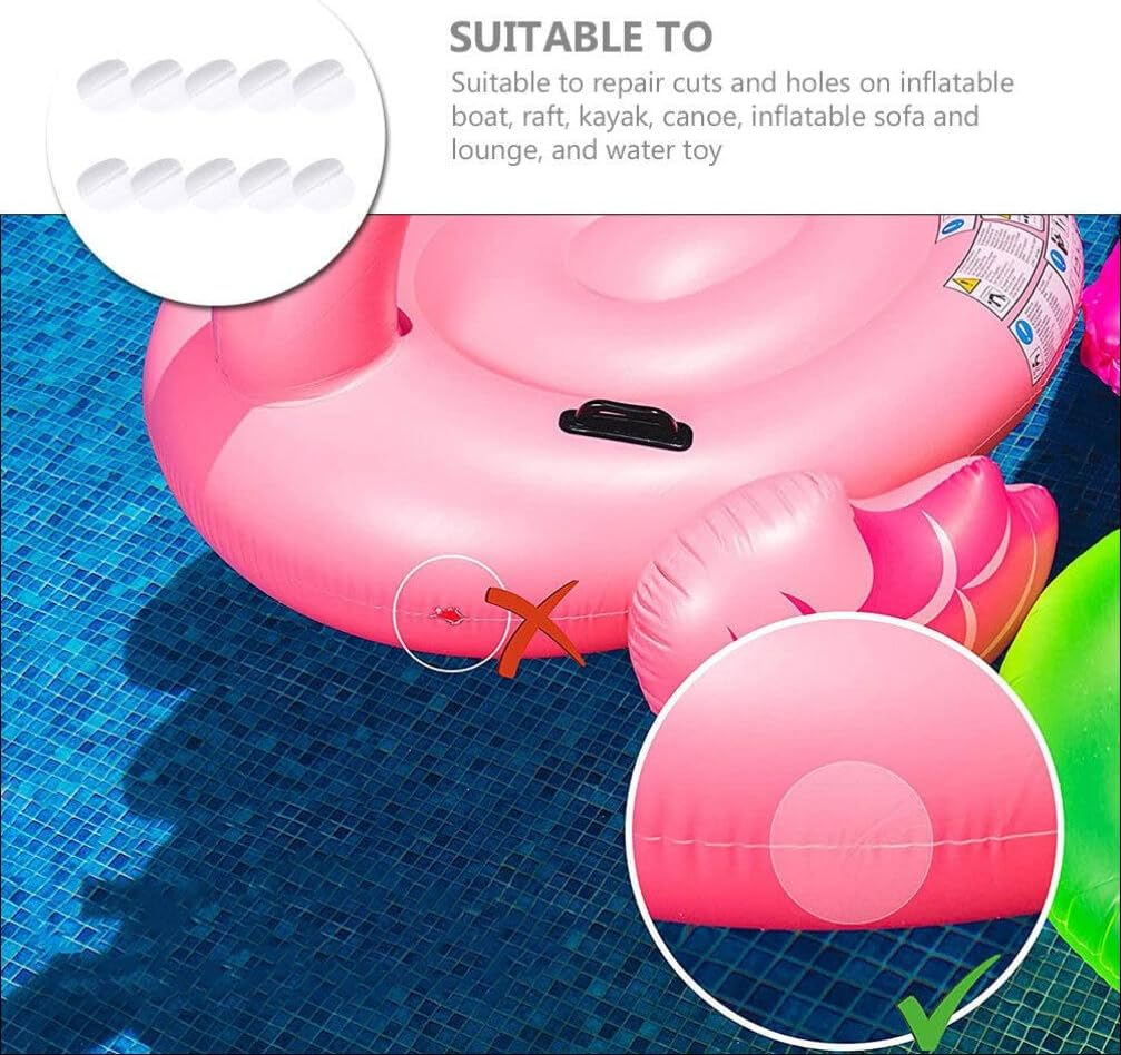 Outanaya 10 Pcs Inflatable Repair Patch Kit Self Adhesive Leakproof Stickers for Air Mattresses Inflatable Toys Pools and Boats Gorilla Patch Seal for Quick Repairs image number 6