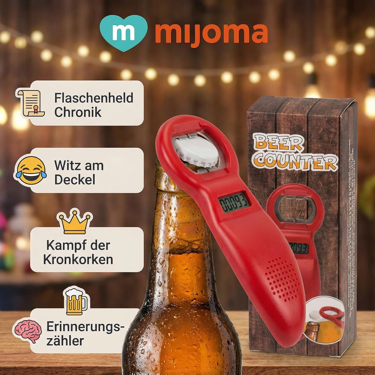 MIJOMA Beer Counter Bottle Opener | Digital Beer Counter | Party Gadget | Perfect Gift | Fun & Humour Guaranteed | 14 Cm image number 6