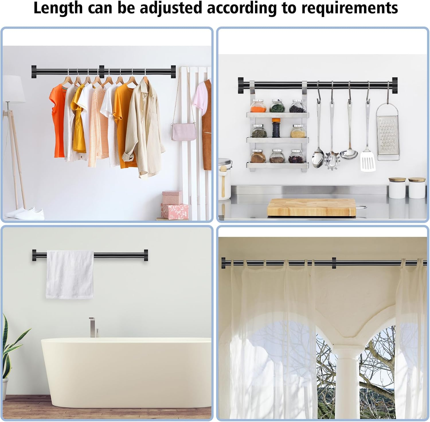 SDNBHT Industrial Stair Railing Metal Hand Rails for Indoor Stairs Wall Mount Staircase Handrails 1.25" Pipe Stair Handrail for Steps Black Aluminum Stairway Railing for Outdoor & Indoor Stairs 4Ft