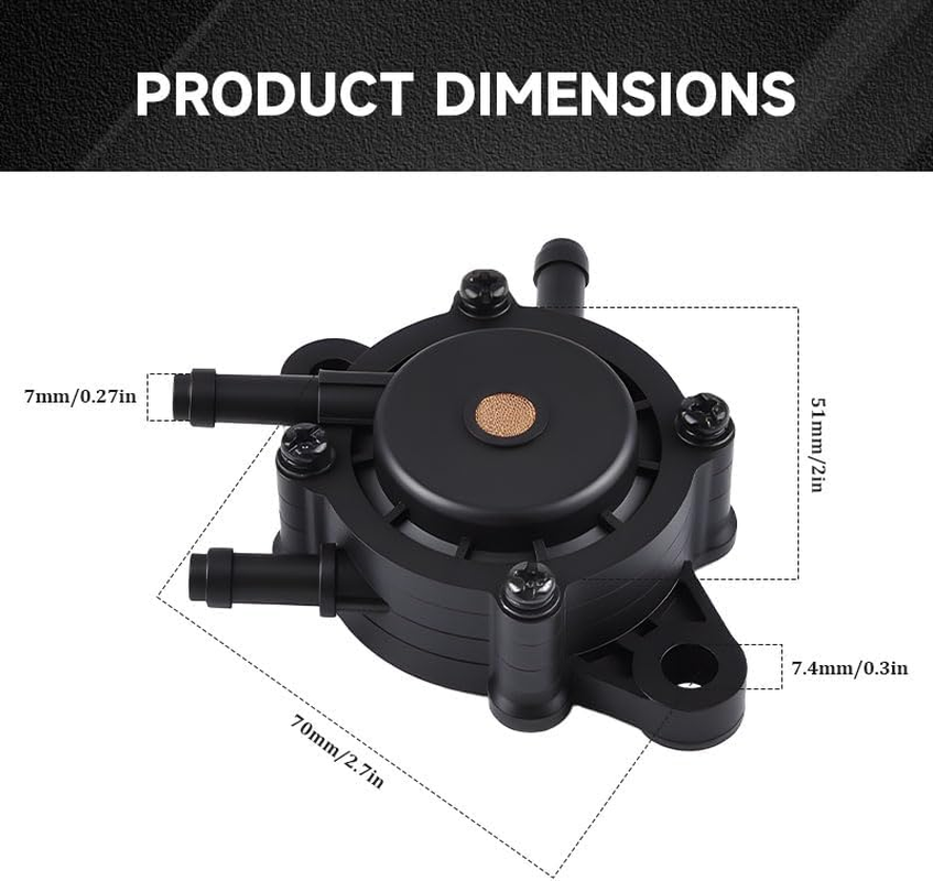 Fuel Pump High Performance Replacement, Compatible with Mikuni Briggs and Stratton Models 491922 808492 808656 691034 692313, for Lawn Mowers and Tractors image number 2
