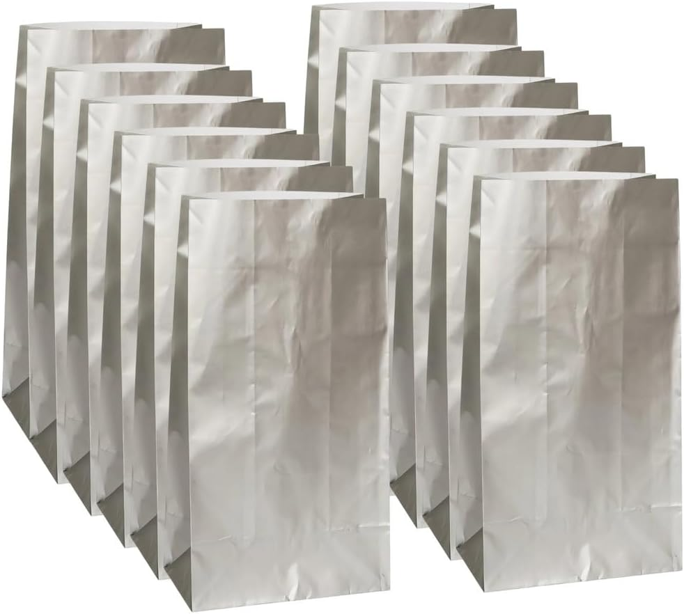 Unique 12 Paper Bags 12 Paper Bags, Green, Green - 1 Count (Pack Of 10), Silver