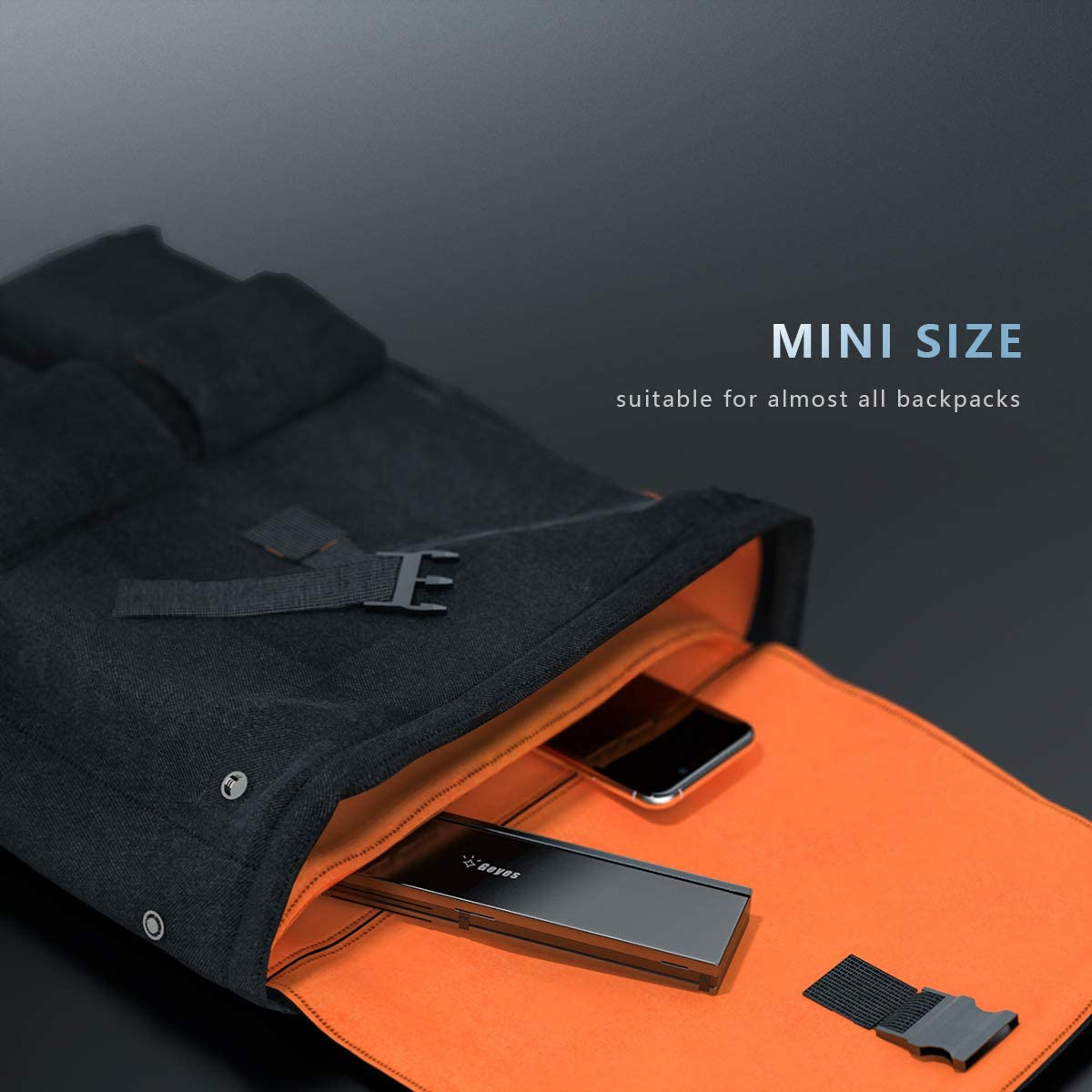 Folding Keyboard,Geyes Portable Travel Foldable Bluetooth Keyboard for Iphone 12/11 /Xs Max/X/8/7 Plus/7/6S Plus/6/Ipad 9.7/Air 2 /Pro 9.7/Ipad Mini 5/4, Samsung Android Tablet Smart Phone (Black) image number 5