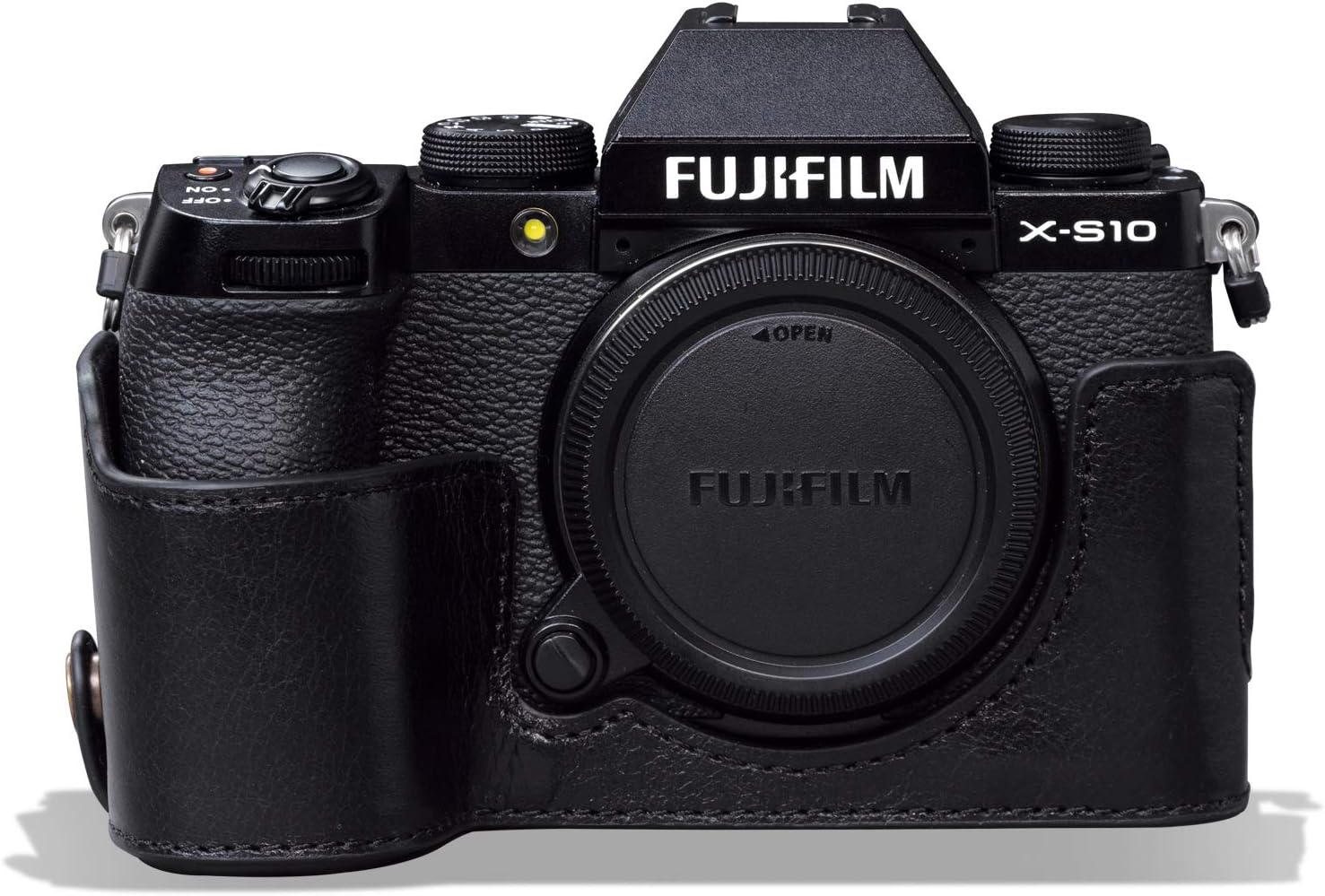 Megagear Ever Ready Genuine Leather Camera Half Case Compatible with Fujifilm X-S10