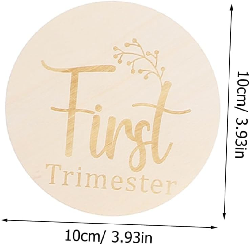 Milisten 11 Pcs Double Sided Wooden Pregnancy Weekly Milestone Discs Growth Markers Safe Smooth Finish for Newborn Photography Room Decor for Capturing Memories image number 6