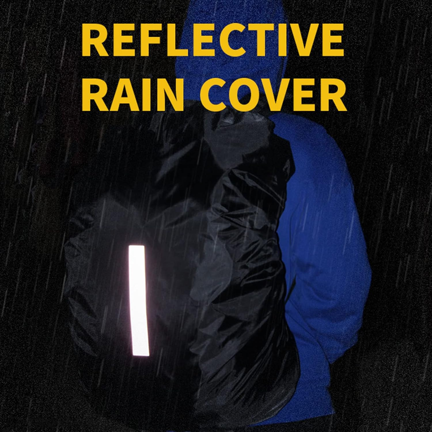 HYCOPROT Rain Cover for Backpack with Reflective Strips, Waterproof and Wind-Resistant Rain Cover School Bag, Rain Cover for Hiking, Camping, Touring, Cycling image number 5
