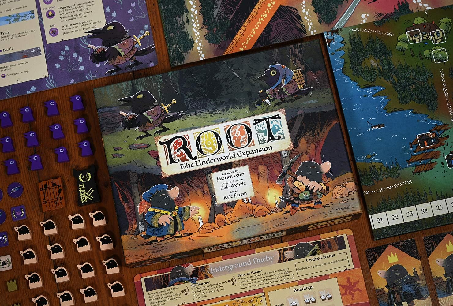 Leder Games Root: Underworld Expansion Board Game for 6 Players, Ages 12+ image number 2