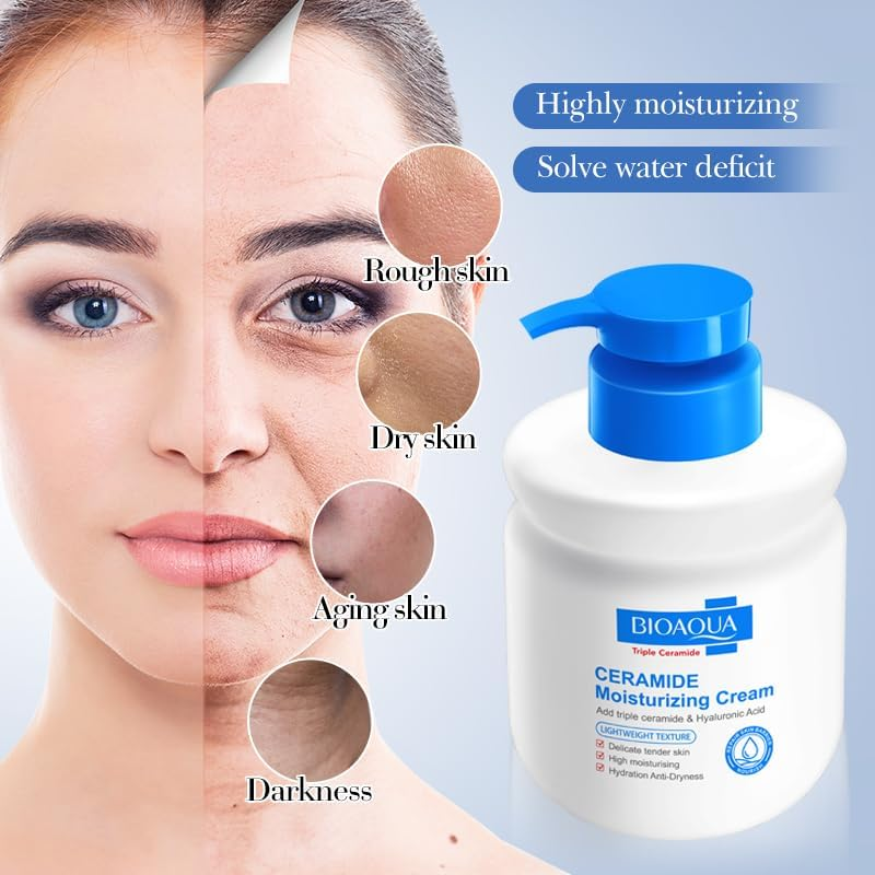 Ceramide Hyaluronic Acid Moisturizer Reducing Dryness Prevent Dry Smooth Skin Improves Skin Elasticity image number 6
