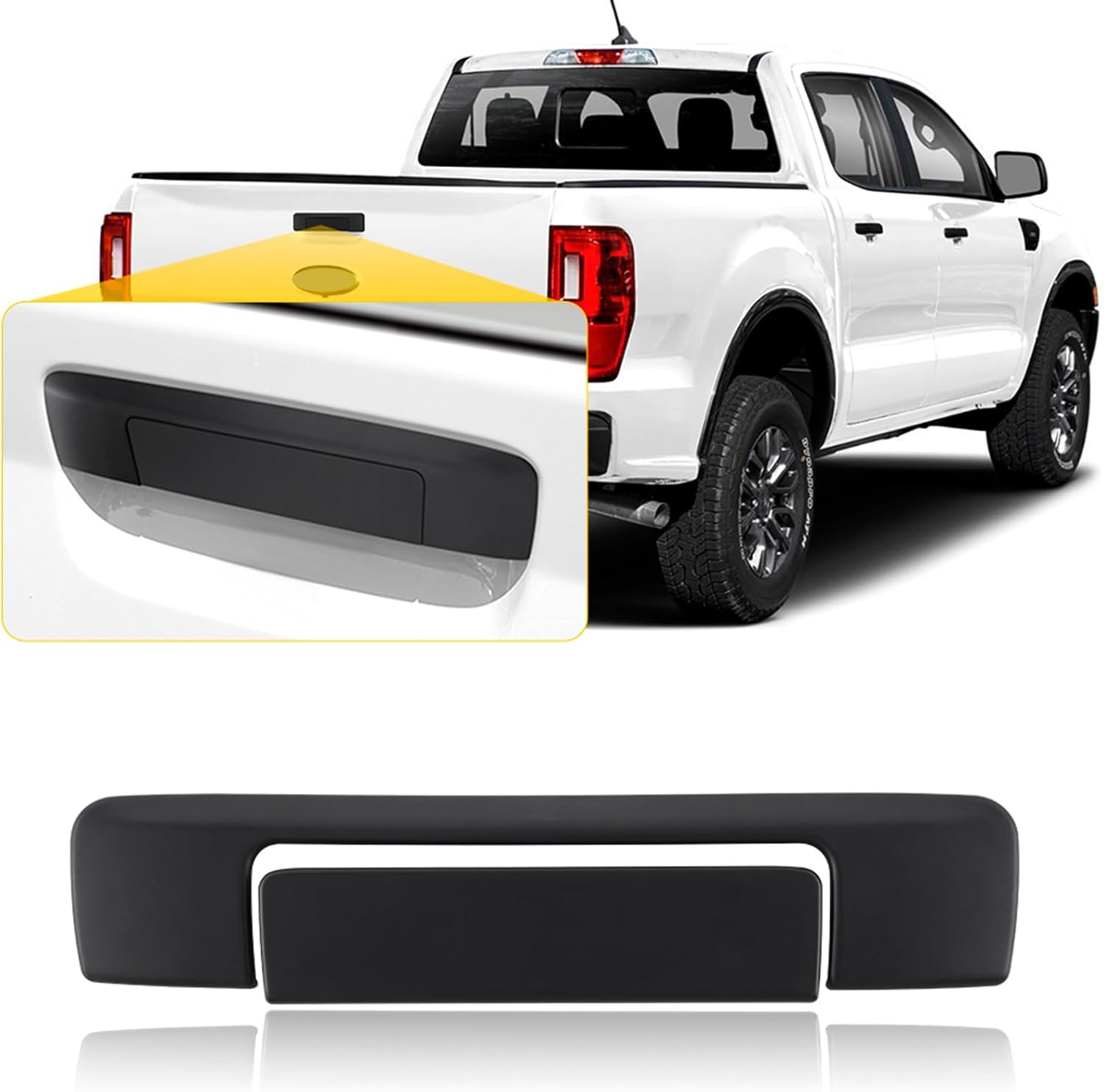 SUERAUTO4X4 for Ford Ranger PX2 PX3 2015-2022 Body Kit Car Exterior Accessories, Headlight Tail Light Cover Car Door Handle Scratch Protector Tailgate Handle Side Vent Cover Wing Mirror Cover Trim image number 5