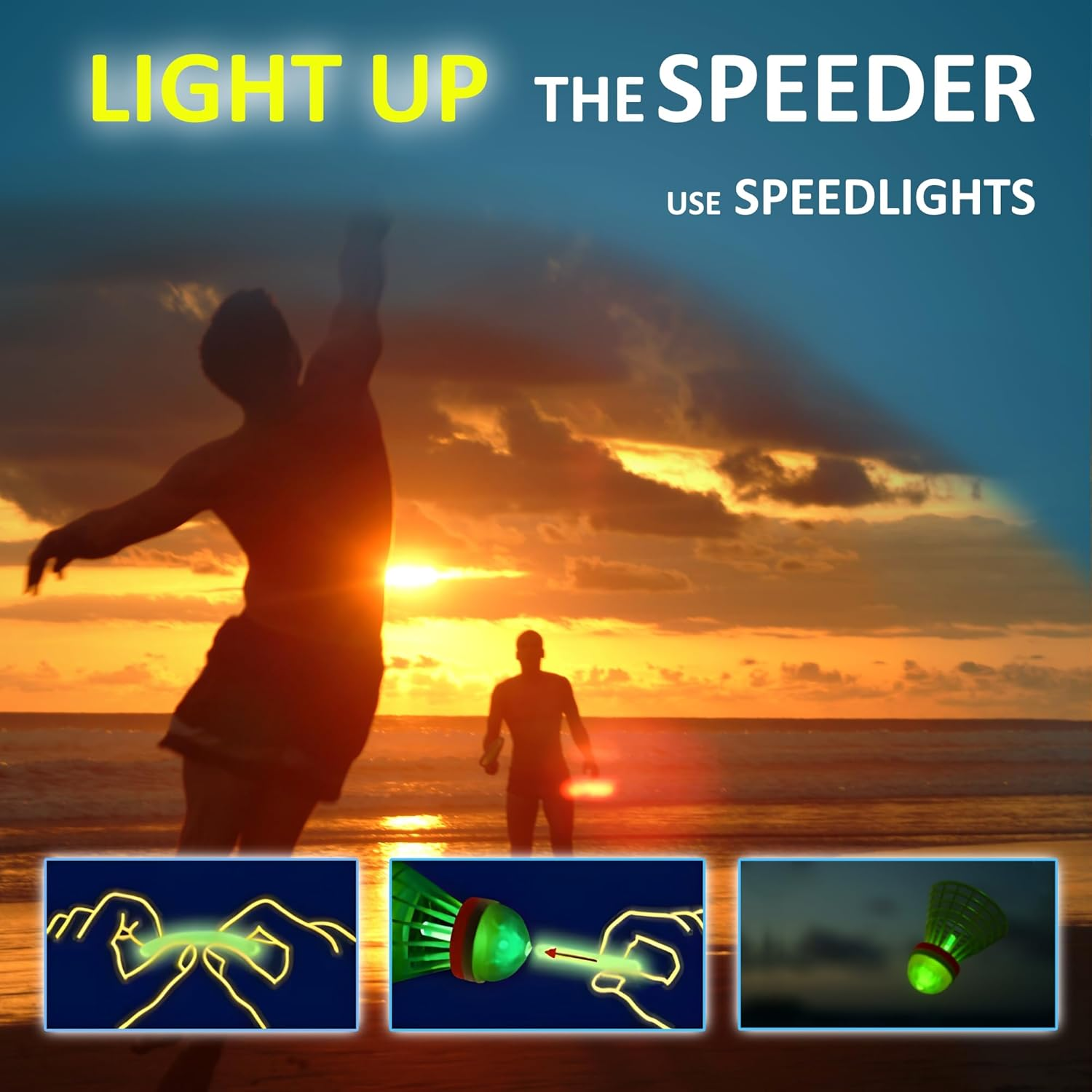 Speedminton&reg; S900 Set - Original Speed Badminton/Crossminton Professional Set with Carbon Rackets Including 5 Speeder&reg;, Pitch and Bag image number 1