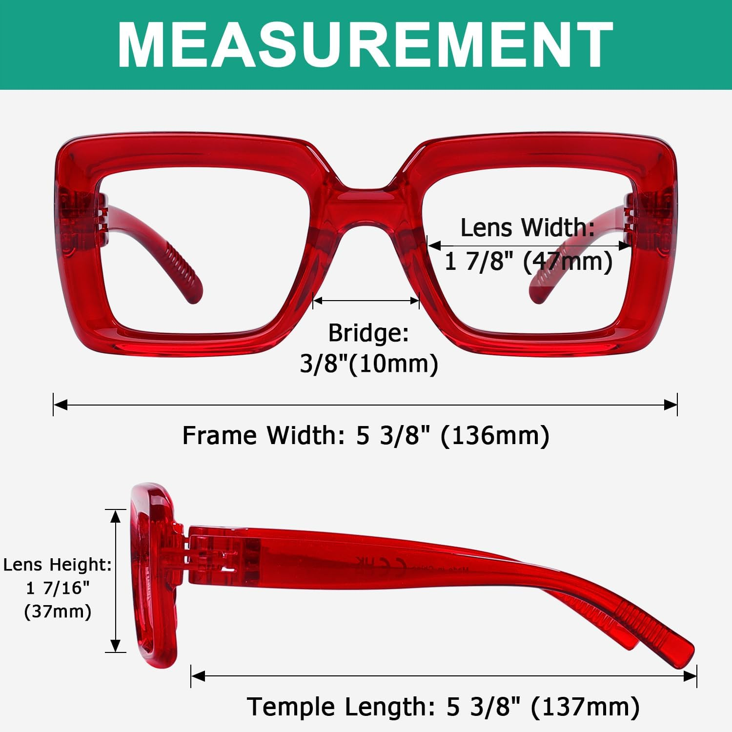 Eyekepper Women'S Reading Glasses Metalless Screwless Spring Hinges 6 Pack Woman Oversized Square Thickness Frame Reading Aid - Mixing +1.25 image number 3