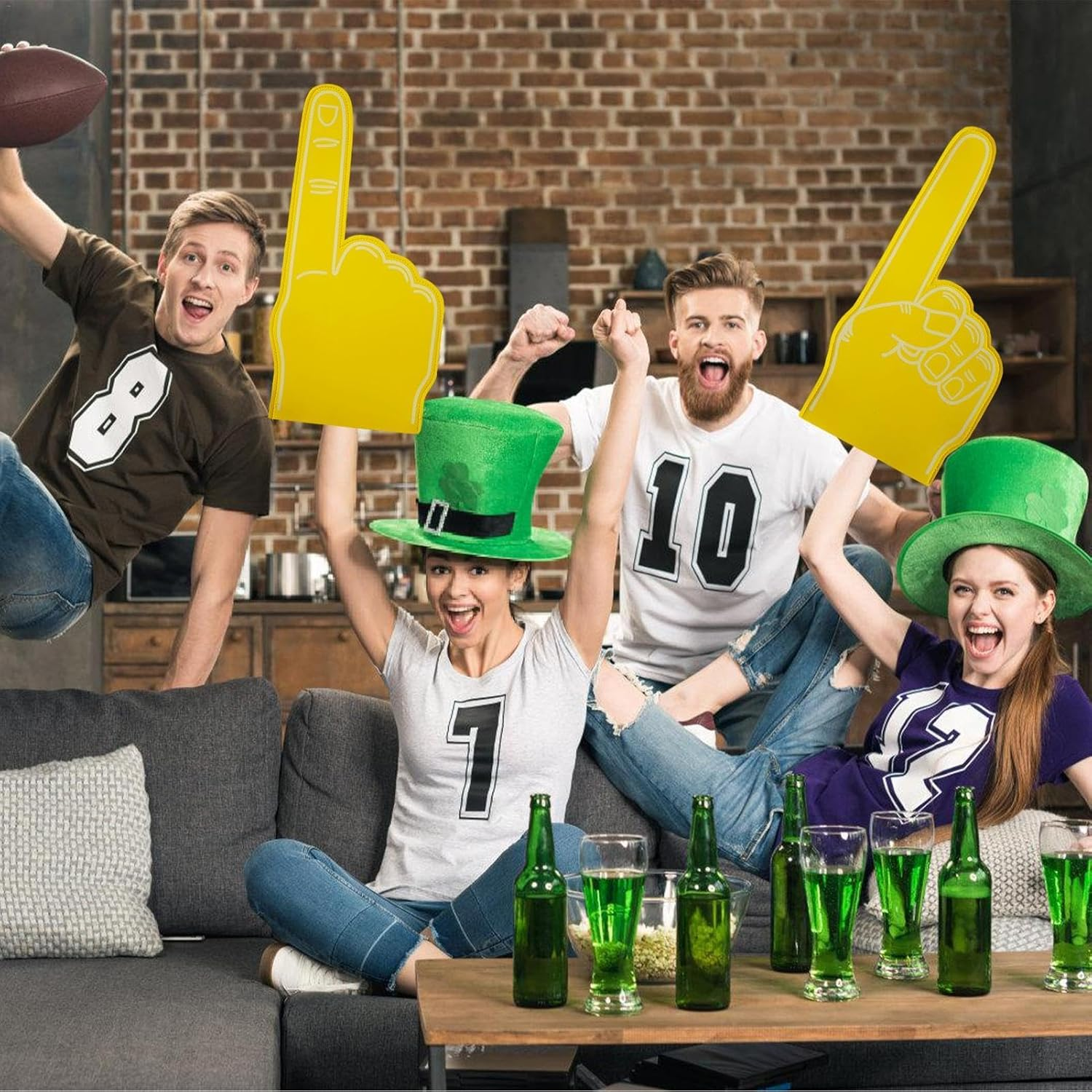 Giant Foam Finger | Single Finger Cheer Gloves | Cheerleading Foam Hand, 18-Inch Foam Finger, Blank Foam Finger, Number 1Foam Hand, Custom Foam Finger for Sports Event Games Celebration