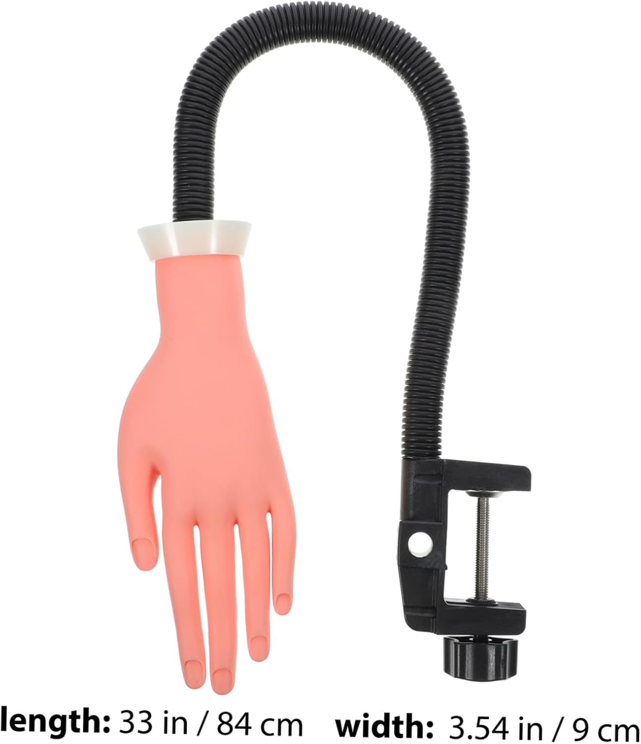 SAFIGLE 100Pcs Nail Practice Tool with Flexible Silicone Fake Hand Model and Stand Manicure Training for Nail Art Beginners and Salon Professionals image number 4