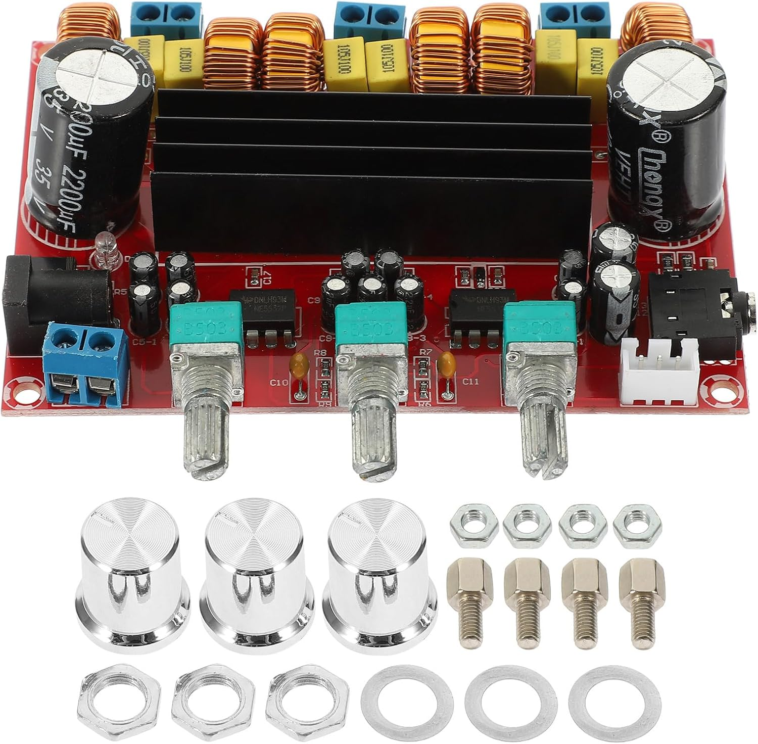 Vaguelly Xh-M139 2.1 Channel Digital Audio Amplifier Board Subwoofer Power Amplifier Module 12V-24V Wide Voltage for Home Theater and DIY Speakers image number 2