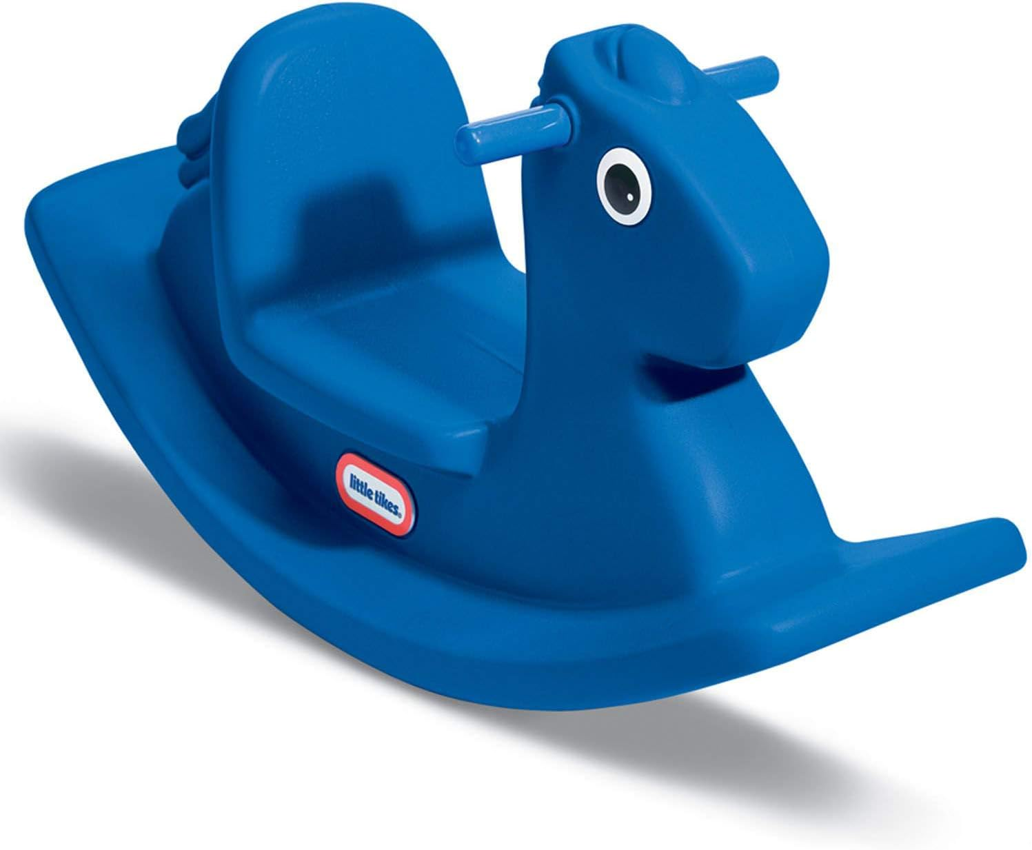 Little Tikes Primary Blue Rocking Horse - Traditional Rocker with Classic Design - Rounded Edges, Easy Grip Handles, and High Back Seat - Encourages Imaginative Play - for Kids Ages 1-3 Years - Magenta image number 3