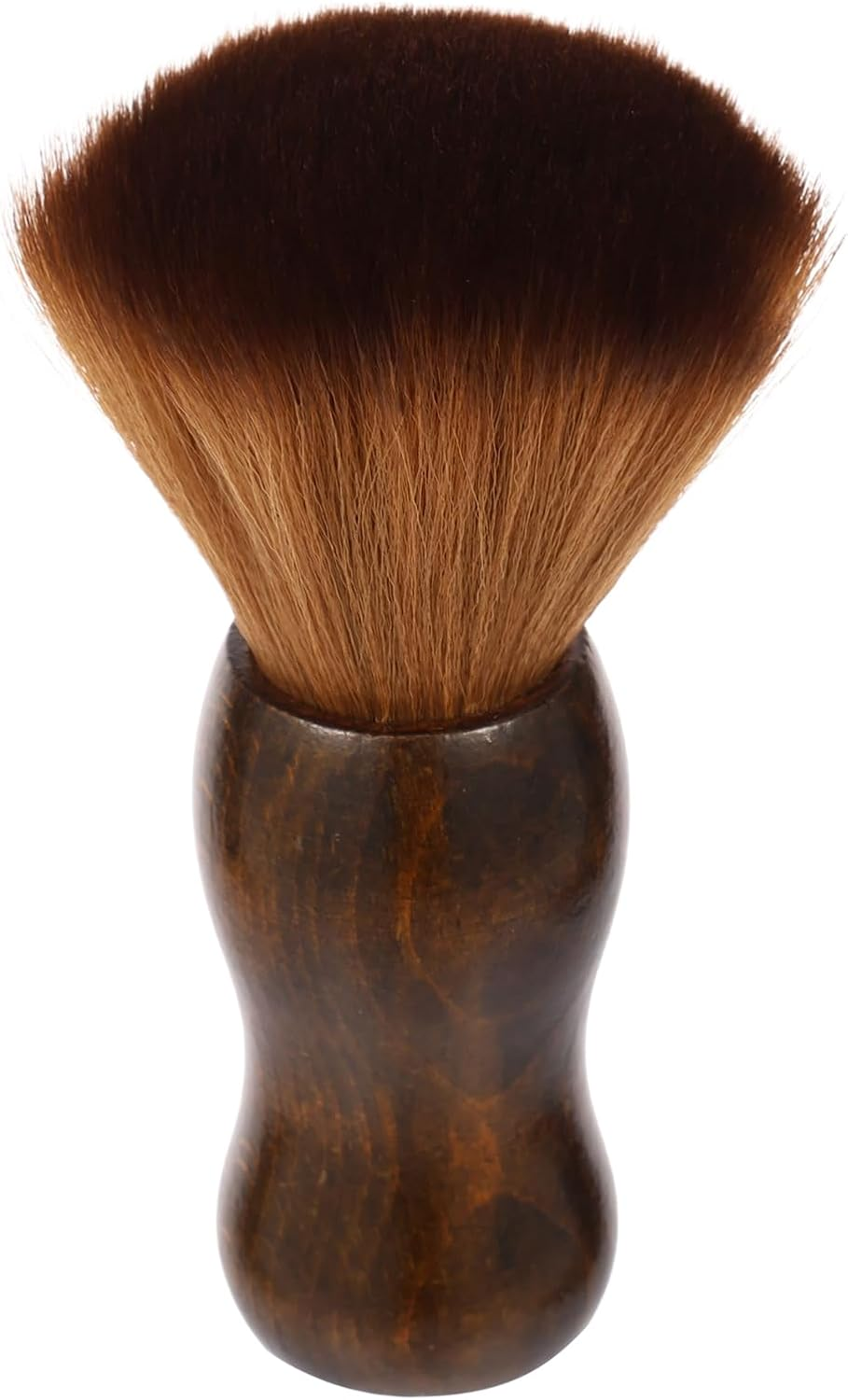 Hair Cutting Neck Duster Brush, Barber Brush, Soft Bristle Neck Duster Brush with Wooden Handle for Salon Barber Hairdressers (Brown)
