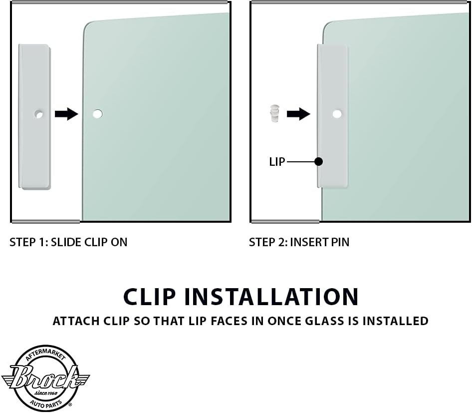Brock Replacement Window Regulator Door Glass Run Channel Guide Repair Clip Compatible with 12-18 500 500C Fits Left or Right image number 2