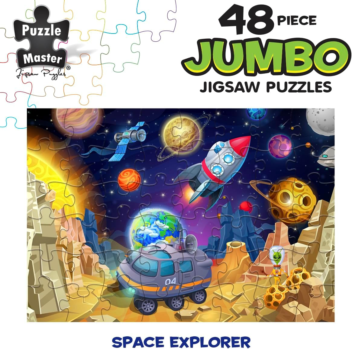 Puzzle Master 'Space Explorer' - 48 Piece Jumbo Floor Puzzle - Jigsaw Puzzles for Kids Ages 3-5 - 92X62Cm image number 5
