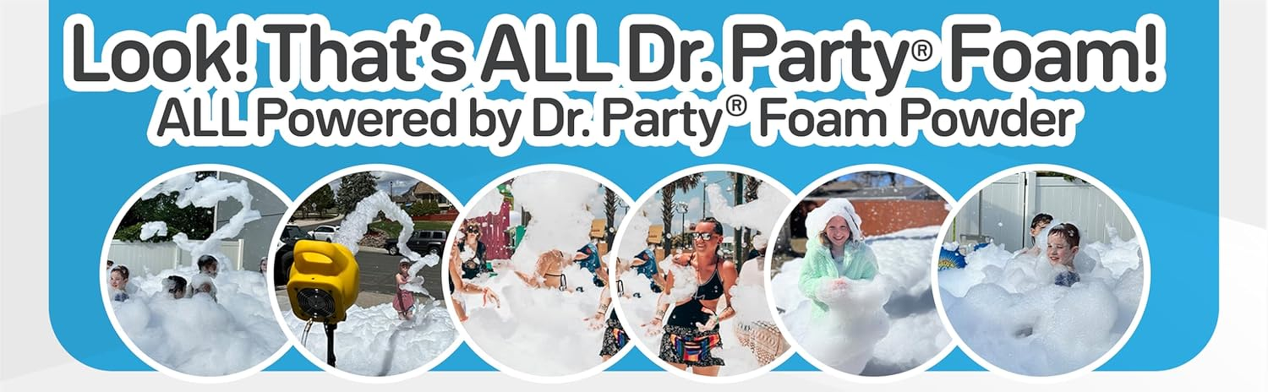 Foam Powder Pack of 5, Makes up to 600 Gallons of Foam Party Fun for Foam Machines by Dr. Party image number 5