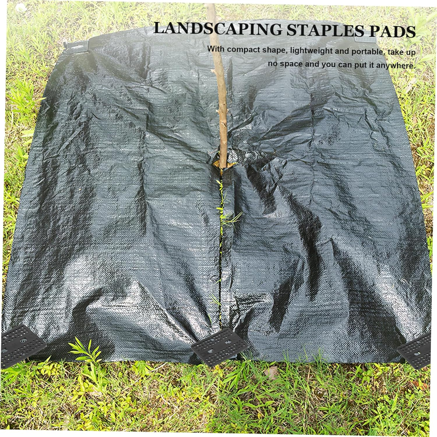 50Pcs U-Shaped Landscaping Staples Gasket for Grass Pad and Ground Cover Barrier Anchors for Tents Tarps and Fences Easy to Install Garden Fixings image number 1