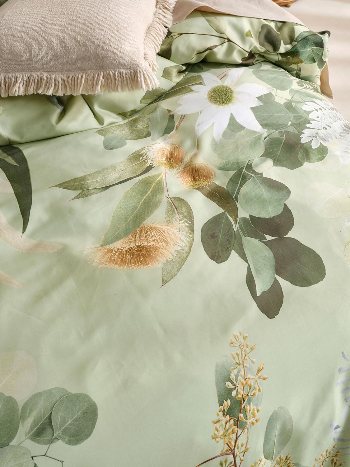 Linen House Priscilla Quilt Cover Set, Green, King Bed - Green image number 2