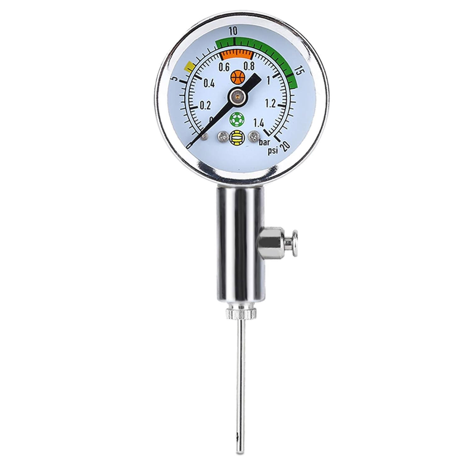 Air Pressure Gauge, Multipurpose, Anti-Rust, Accurate, Lightweight, for Basketball, Volleyball, Football image number 6