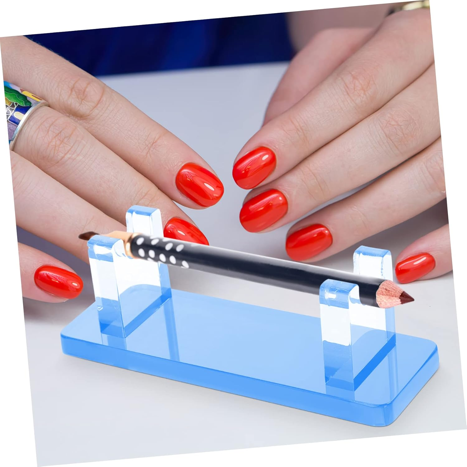 Tofficu 3Pcs Acrylic Pen Storage Stand Holder Pen Display Rack Organizer for Home Office School Dark image number 3