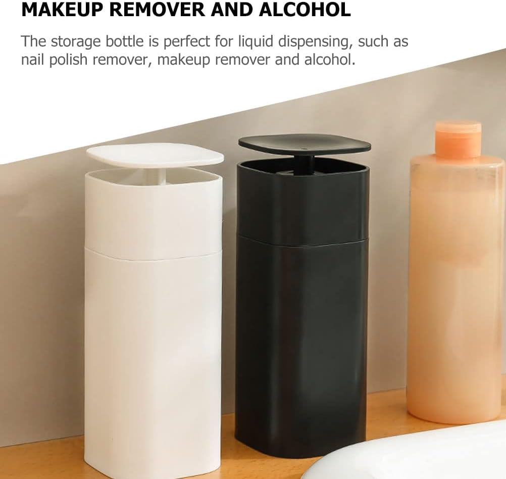 Liquid Push down Pump Dispenser, One-Touch Pump Bottle Dispenser, Empty Pumping Bottle for Dish Soap, Body Wash, Nail Polish & Makeup Remover (Black) image number 4
